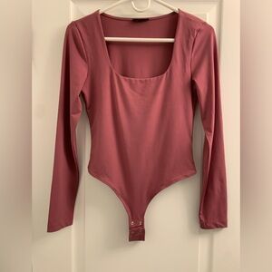 Dynamite Dusty Rose Long Sleeve Bodysuit